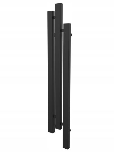ODKRIVAJDOM dekorativni radiator za kopalnico 115/20, mat črne barve, 346 W, dimenzije 200 x 1150 mm