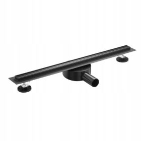 Balneo Elegantni Nizki Linearni Odtok 60 cm Črne Barve
