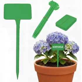    Etikete za rastline majhne 10,5 x 7 cm, zamenljive, zeleno polje