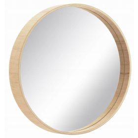  Stensko ogledalo Matkam, krog, lesen okvir, 500 x 500 mm