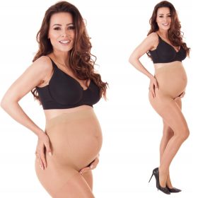   20den NOSEČNIŠKE HLAČNE NOSEČNICE Z LYCRO IN BARVNIM PANELOM