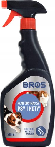 Bros Repelentna Tekočina za Pse in Mačke 500 ml + Dabster.pl HDPE Rokavice za Enkratno Uporabo 2 kos