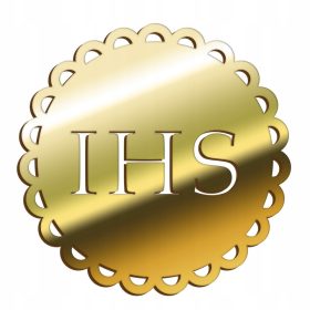 DEKORACIJA ZA TORTO KRST OBHAJILO IHS ZLATA NAVODILA