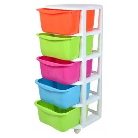 Omara za igrače na kolesih s 5 predali