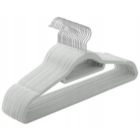   Viseči plastični obešalnik za oblačila Maxi - komplet 50 kosov sivih obešalnikov