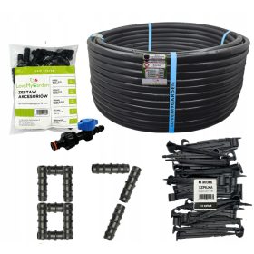 Kapljična cev za zalivanje 100m + 50 zatičev / 87 dodatkov