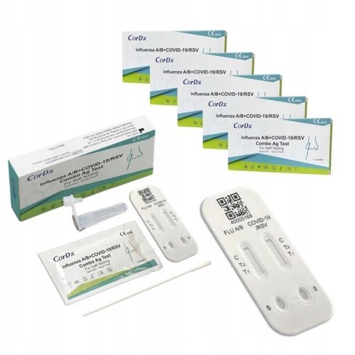 Test samokontroli CorDX Combo 4 v 1 za gripo A/B, RSV in COVID-19