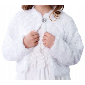 Belo krzneni bolero Olek in Lenka, vel.152