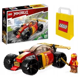   LEGO Ninjago Avto Dirkača Kaia EVO 71780 + LEGO Papirnata Vrečka 6315786 Rumena 24x8x18 cm