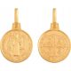 Zlati medaljon sv. Benedikta 585 zlati s 2.00 g krst obhajilo 14k