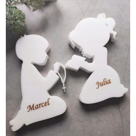 Ozdravljeni okras ANGEL S PERSONALIZACIJO za obhajilo