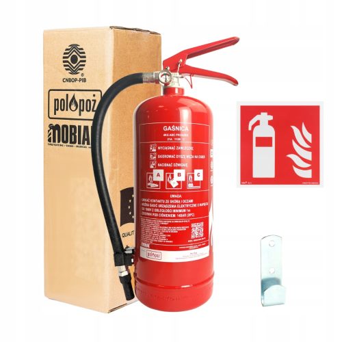 Gasilni aparat na prah 4kg z obešalom in znakom