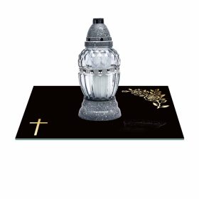 STEKLENO STOJALO ZA SVEČE VELIKOSTI 40x30cm