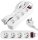 Podaljšek Smartled strip 5 m, 4 vtičnice, bel