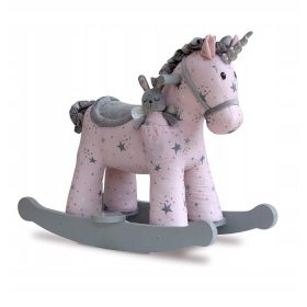   Ljubki samorog Celeste na biegunih z zajčkom Fae je idealen spremljevalec za vsako deklico. Narejen iz visoko kakovostne tkanine v nežnih odtenkih rožnate in sive, s šepetajočo grivo, sedlom in repom 