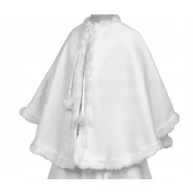 Peleryna za obhajilo s snežno belo pončo obrobo