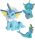 Vaporeon EEVEE plišasta maskota Pokemon Go