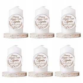 Sveča Zahvala, Komplet 6 Sveč za Prvo Obhajilo