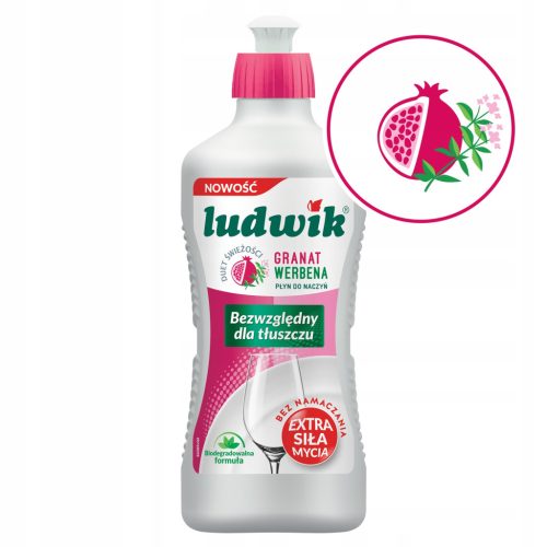 Ludwik tekoči detergent za pomivalni stroj Granat z verbeno 0,9 l