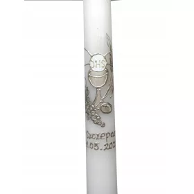 Ročno poslikana obhajilna sveča s personalizacijo