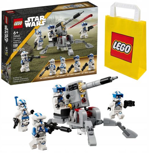 LEGO Star Wars 75345 501. legija klonov bojna garnizija + LEGO rumena papirnata vrečka 24x8x18 cm