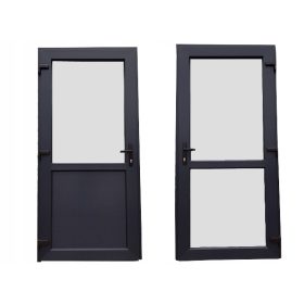   Vrata Exim 100 cm ANTRACIT zunanja PVC vrata za pisarno in trgovino