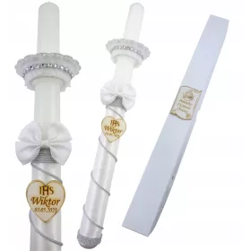 Sveča za prvo sveto obhajilo s graviranim imenom in datumom