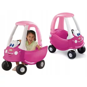   Little Tikes Roza Cozy Coupe 630750E3 | Cozy Coupe Roza za princeske, avto za spodbujanje ustvarjalne igre, idealen za igralnice in vrtove. Roza barva in simpatičen dizajn privabita otroke k zabavni i