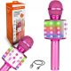 Zabavni Mikrofon z Bluetooth in LED Podsvetljavo Manta MIC21-PKL v Roza Barvi