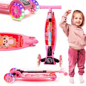 Hulajnoga trójkolesna AS2LED za otroke I Love Toys Pink