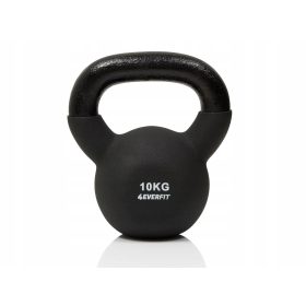 4EVERFIT Kettlebell 10 kg črne barve