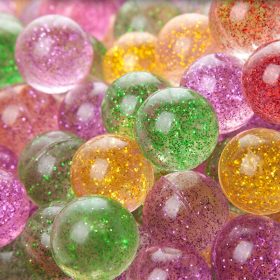 Antistres luksuzna bleščeča gumijasta žoga 2,5 cm