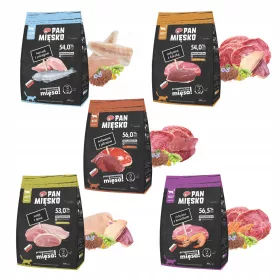   PAN MEAT Suha hrana za mačke MEŠANICA OKUSOV, popolna 5 x 400g