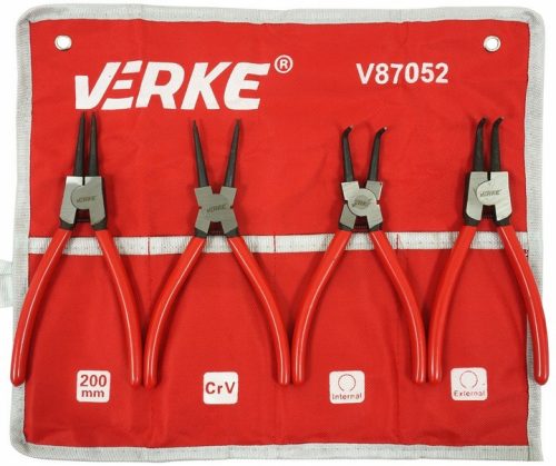 Verke Profesionalni Set Obročnih Klešč 200mm 4 Kos