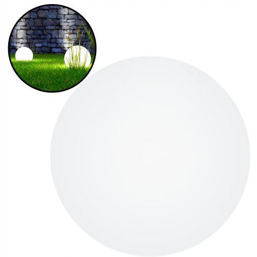Okrogla vrtna LED svetilka E27 30 cm bela
