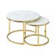 Okrogla klub miza Signal Muse II 60 x 60 x 45 cm bela
