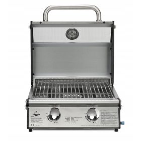    NAMIZNI PLINSKI TURISTIČNI ŽAR EL FUEGO JESOLO S STEKLOM 6KW JEKLO + REDUKTOR