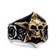 Skull on Pentagram Ring, Stainless Steel 316L