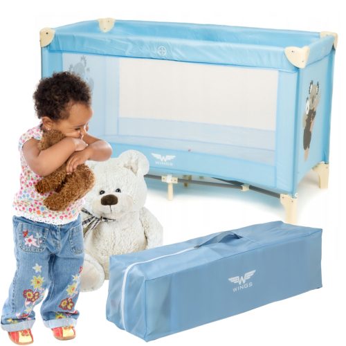Prenosna otroška posteljica Wings Baby z mrežo proti komarjem 125x65x77cm
