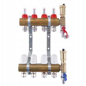 Razdelilnik za talno ogrevanje 4 obvodi s PEX16 adapterji