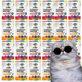   Mokra mačja hrana konzerve univerzalne pločevinke KOT PAKO mešanica okusov 415 x 24