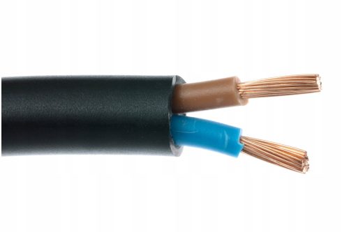 Okrogel električni kabel, gibljiv (vrv), namestitev OMY Ełktrim 2 x 1,0