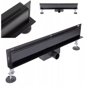LINIJSKI ODTOK AquaUno Premium Wall Black 100 cm