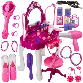   Otroška toaletna mizica s stolčkom in avtomatsko odpirajočim se ogledalom