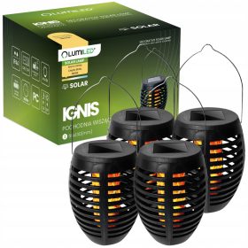  Lumiled solarna svetilka, črna, 21 cm, 4 kosi.