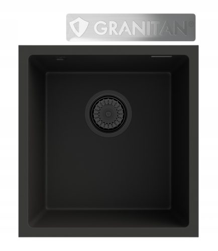 Granitan MINI45 podpultno korito s sifonom, črni granit