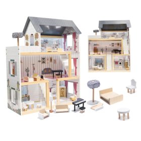 DREVENA HIŠKA ZA LUTKE STARKY DOLLHOUSE 78 cm