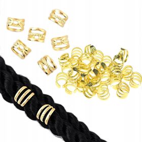  CLAMP BEADS BRIDGE DREADS GOLD 30 kos ZA SINTETIČNE LASE