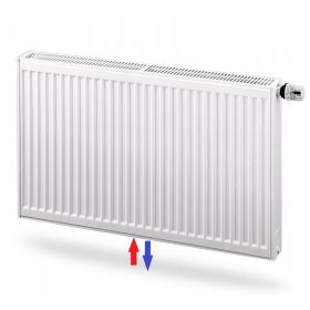   Jekleni panelni radiator Purmo Ventil Compact M (CVM) 600x1400 bel - Dolžina 102 mm
