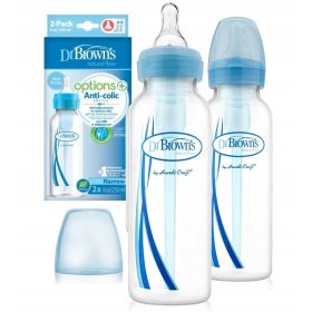 Steklenička Dr Brown's 250 ml Anti-kolik ozka modra